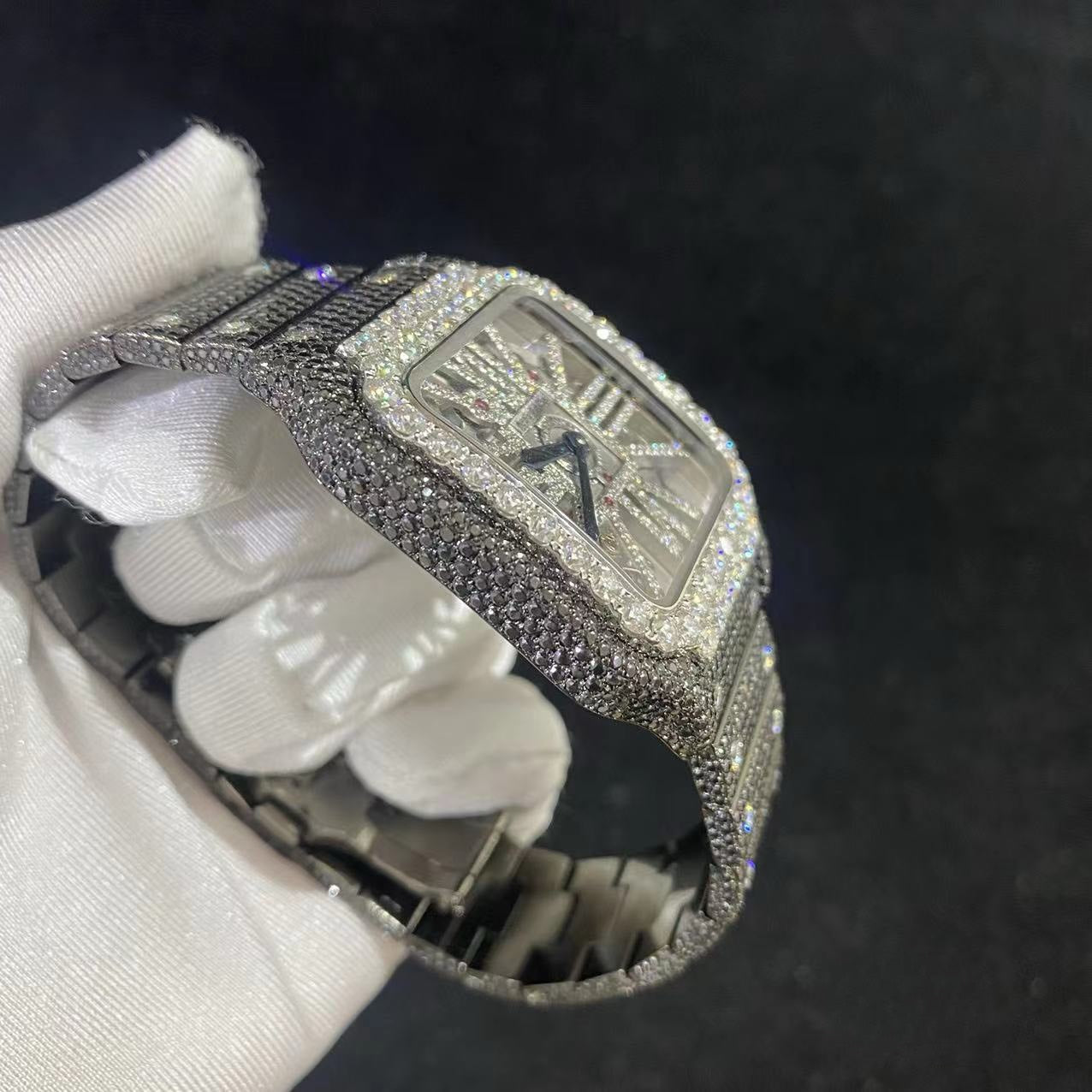 Skeleton VVS1 Moissanite 41mm 'White/Black'
