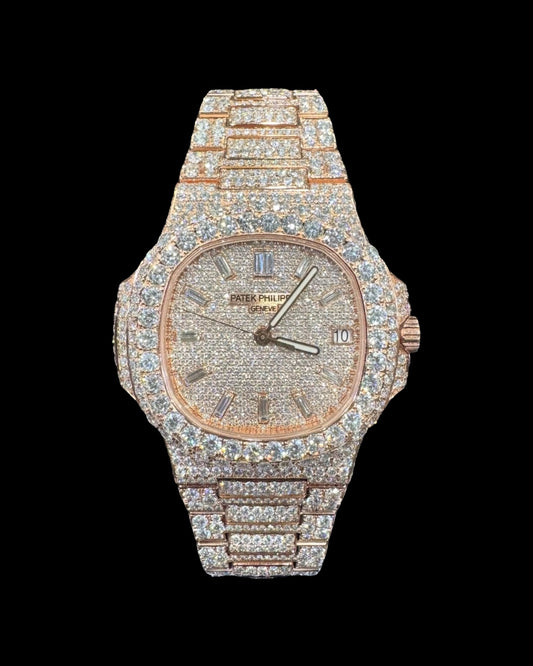 Nautilus VVS1 Moissanite 41mm 'Rose Gold'