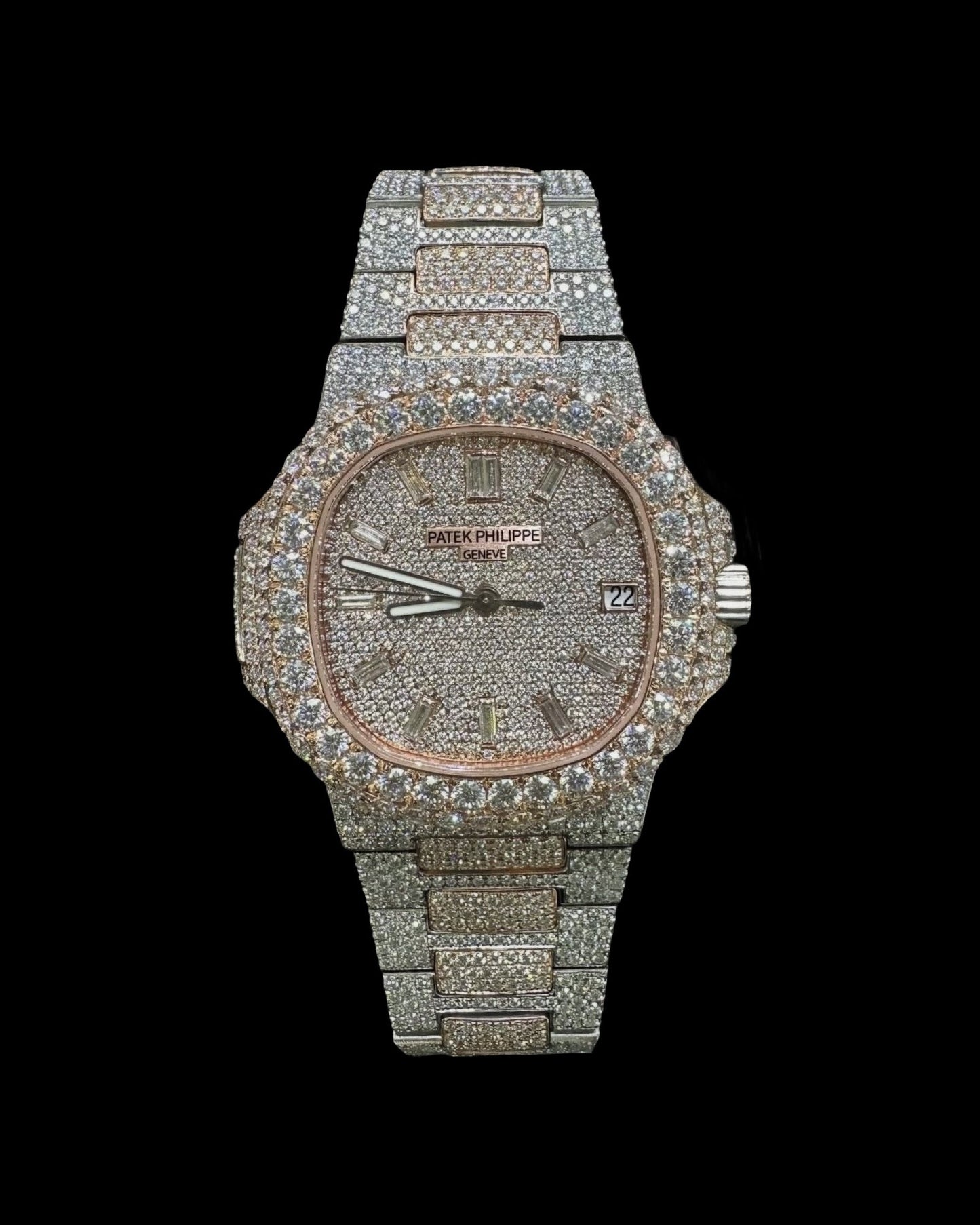 Nautilus VVS1 Moissanite 41mm 'Rose Gold'