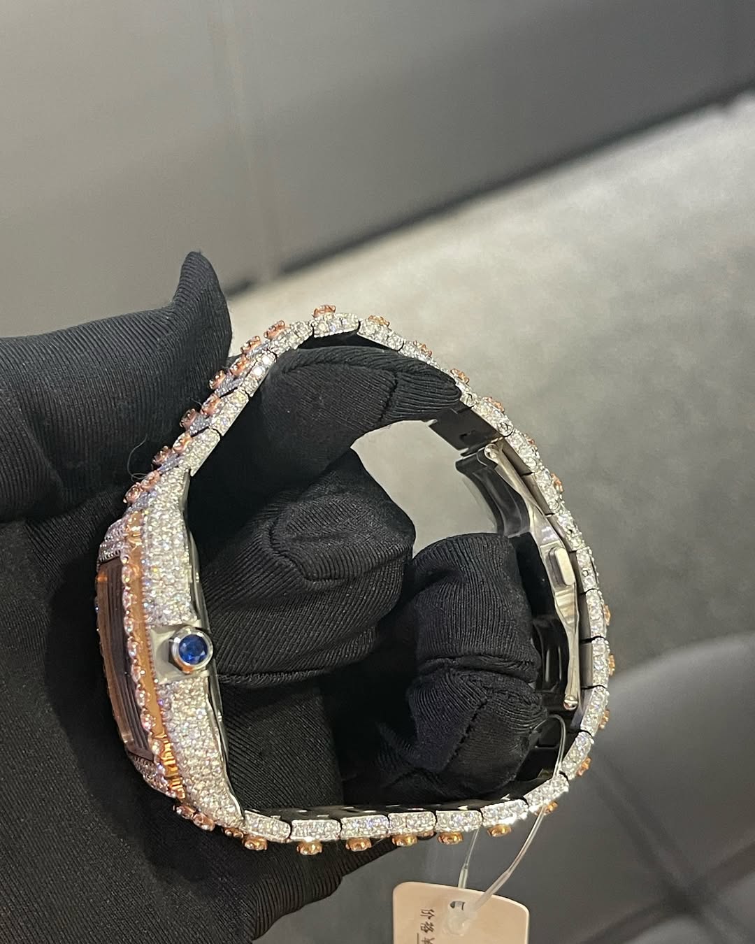 Santos VVS1 Moissanite 41mm Two-Tone 'Rose Gold'