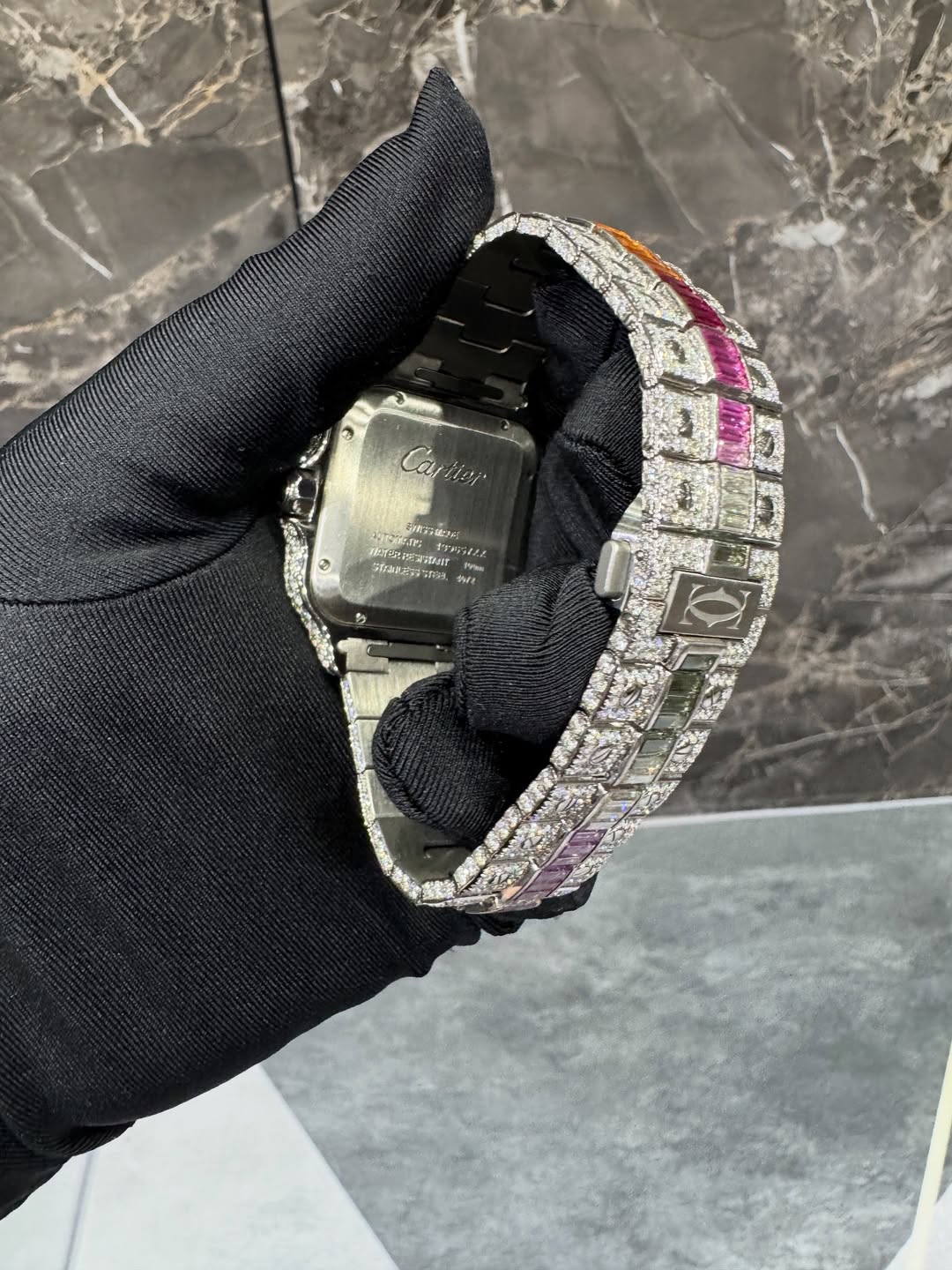 Santos VVS1 Moissanite 41mm 'White'