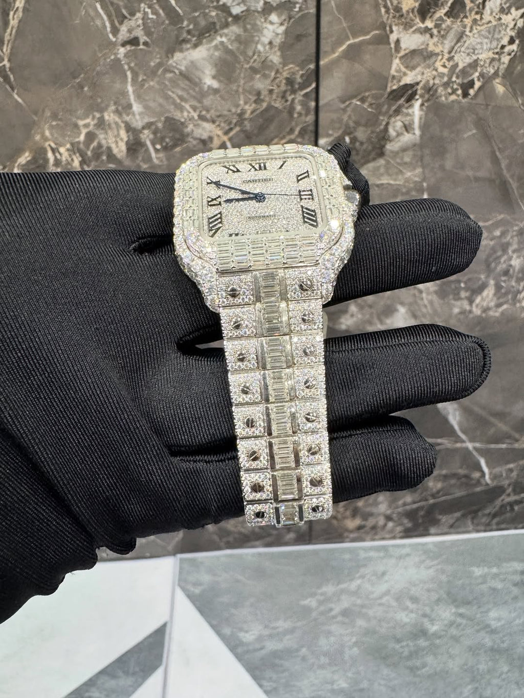 Santos VVS1 Moissanite 41mm 'White'