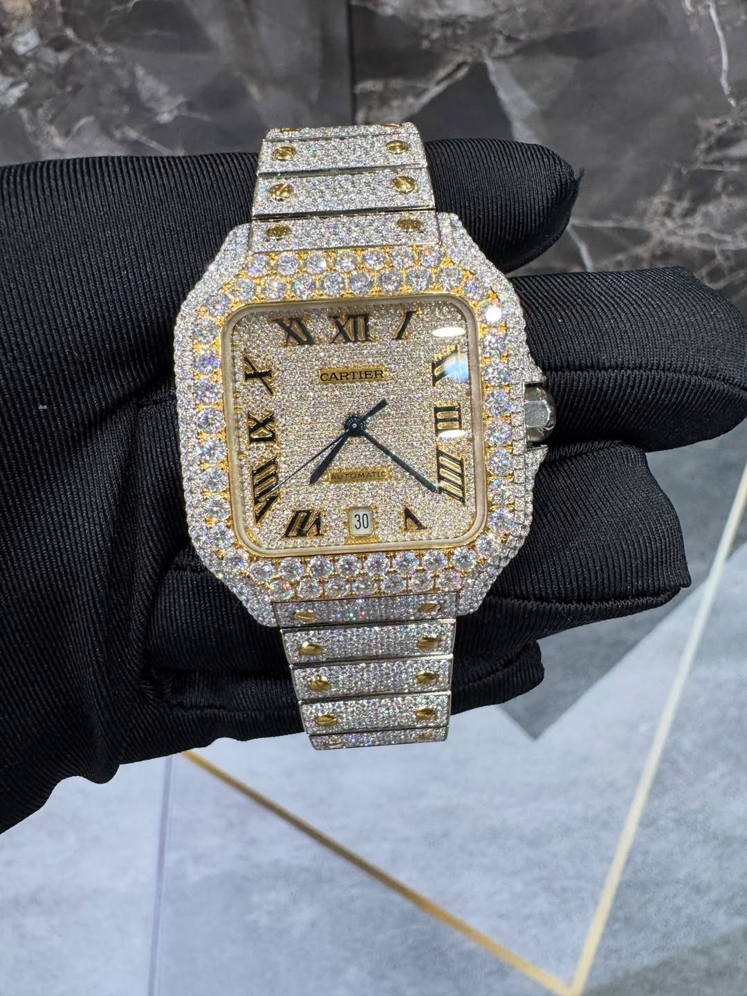 Santos VVS1 Moissanite 41mm 'White Gold'