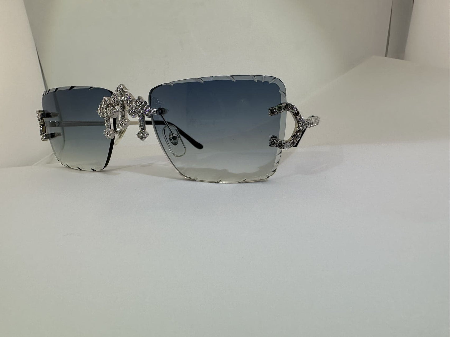 Big C VVS1 Moissanite Cross Sunglasses 'Navy'