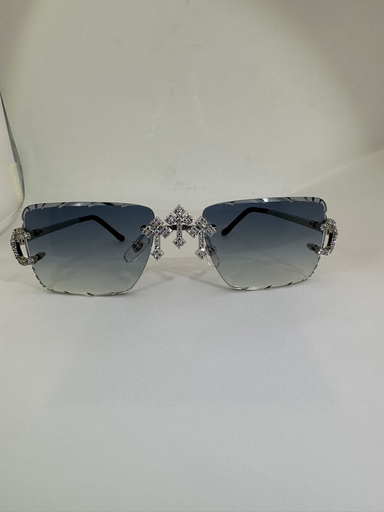 Big C VVS1 Moissanite Cross Sunglasses 'Navy'