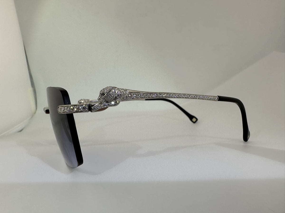 Panther VVS1 Moissanite Sunglasses 'Navy'