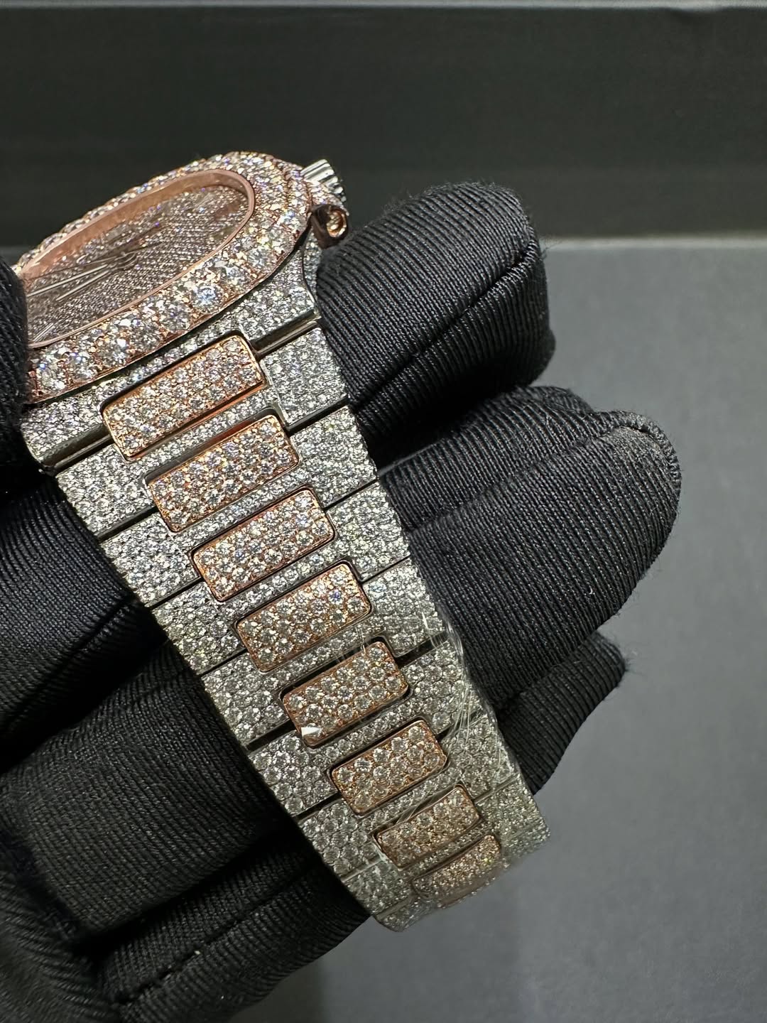 Nautilus VVS1 Moissanite 41mm 'Rose Gold'