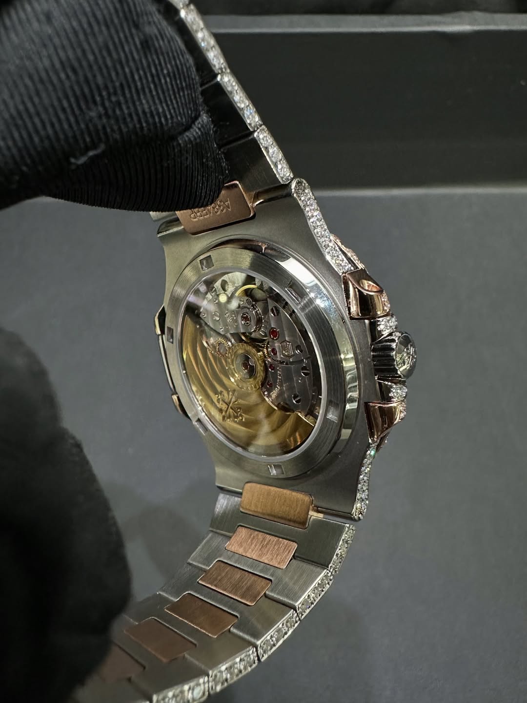 Nautilus VVS1 Moissanite 41mm 'Rose Gold'