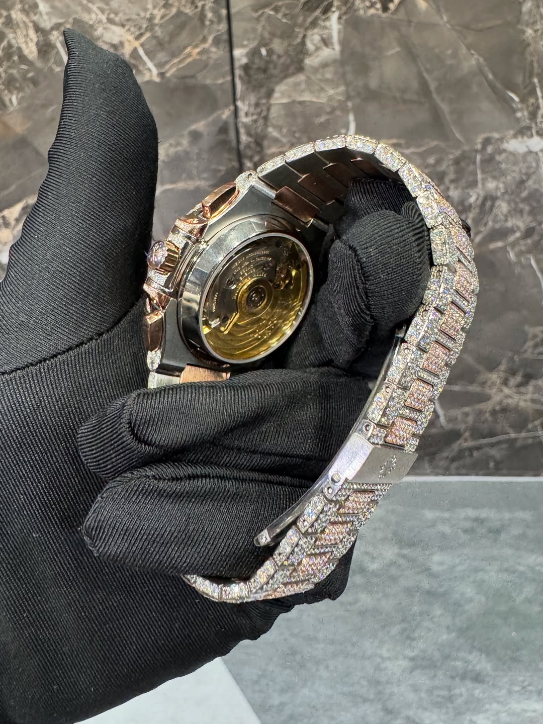 Nautilus VVS1 Moissanite 41mm 'White/Purple Dial'