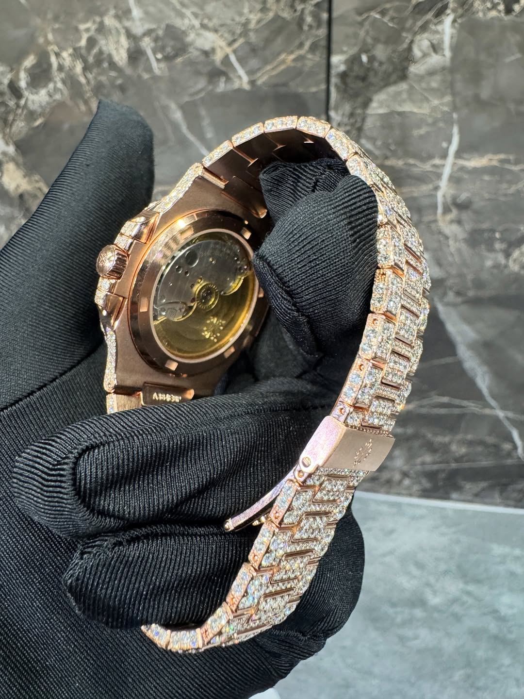 Nautilus VVS1 Moissanite 41mm 'Rose Gold'