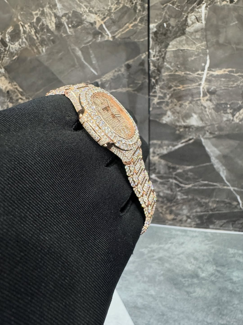 Nautilus VVS1 Moissanite 41mm 'Rose Gold'