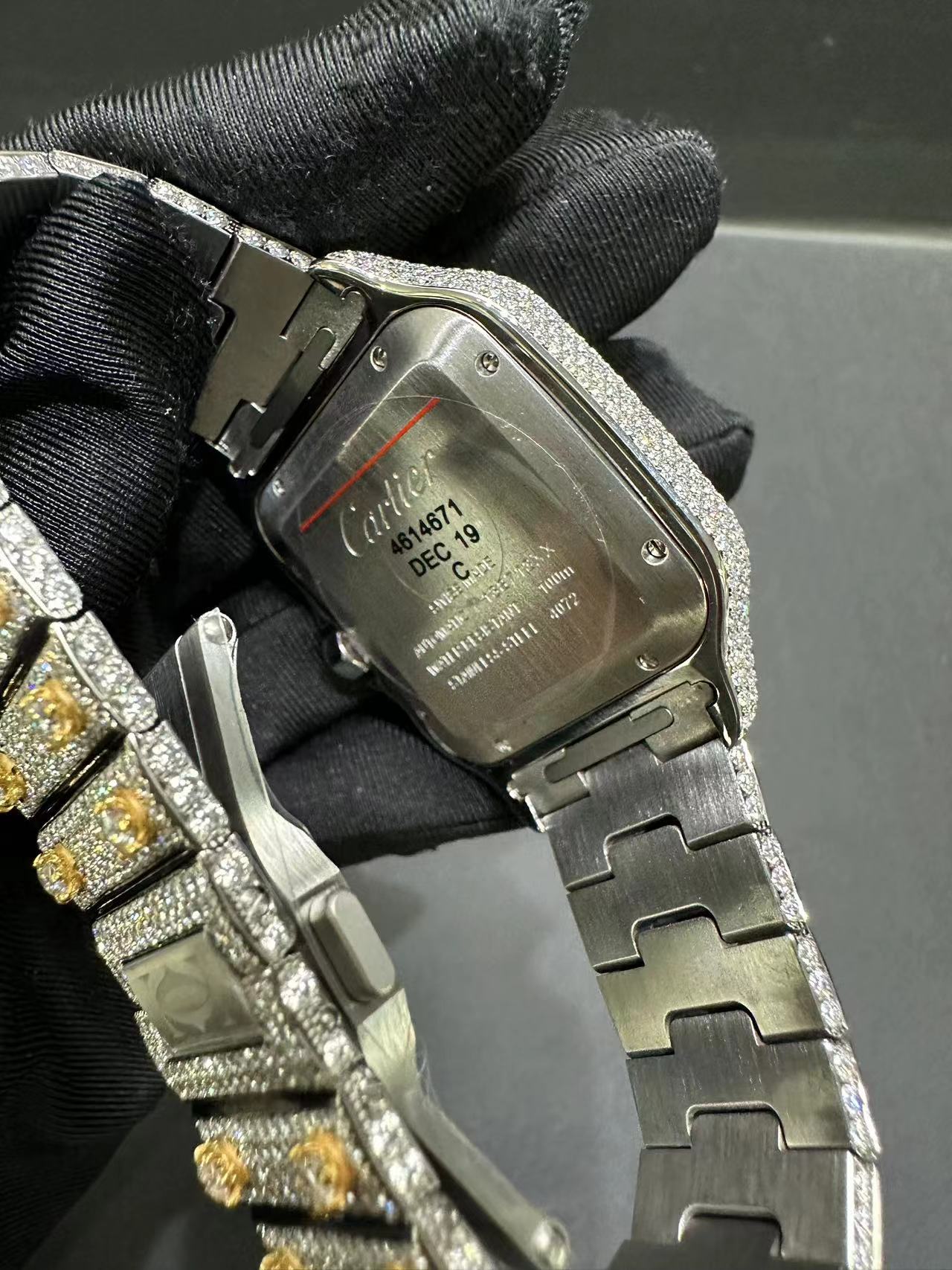 Santos VVS1 Moissanite 41mm Two-Tone 'White Gold'