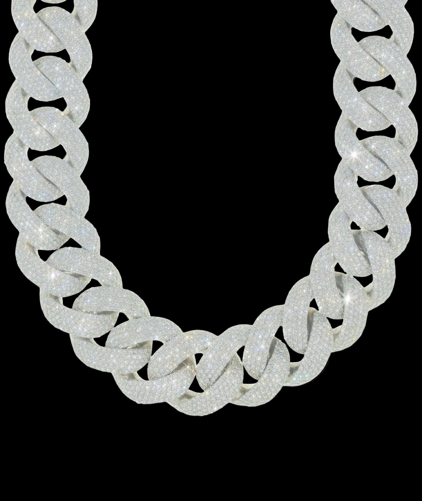 VVS1 Moissanite Cuban Chain 22mm 'White'
