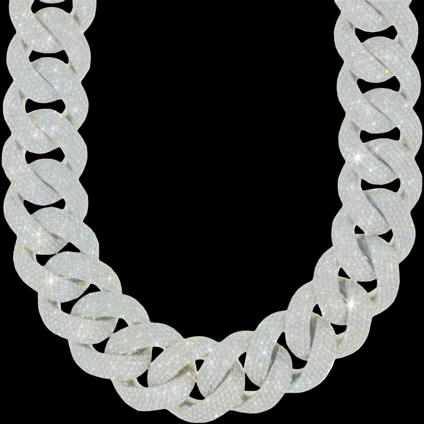 VVS1 Moissanite Cuban Chain 22mm 'White'