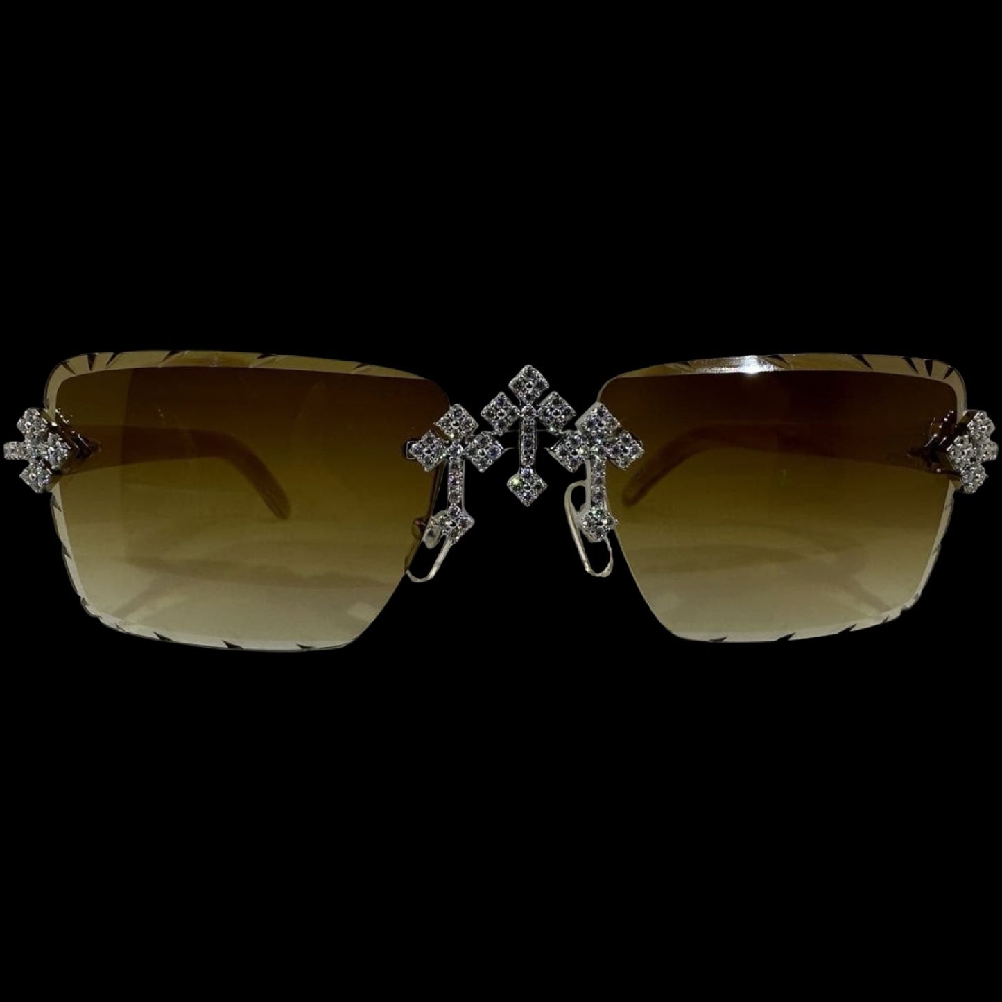 Woods VVS1 Moissanite Cross Sunglasses