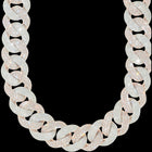 VVS1 Moissanite Cuban Chain 22mm 'Rose/White Gold'