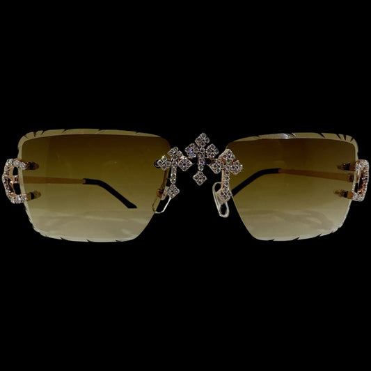 Big C VVS1 Moissanite Cross Sunglasses